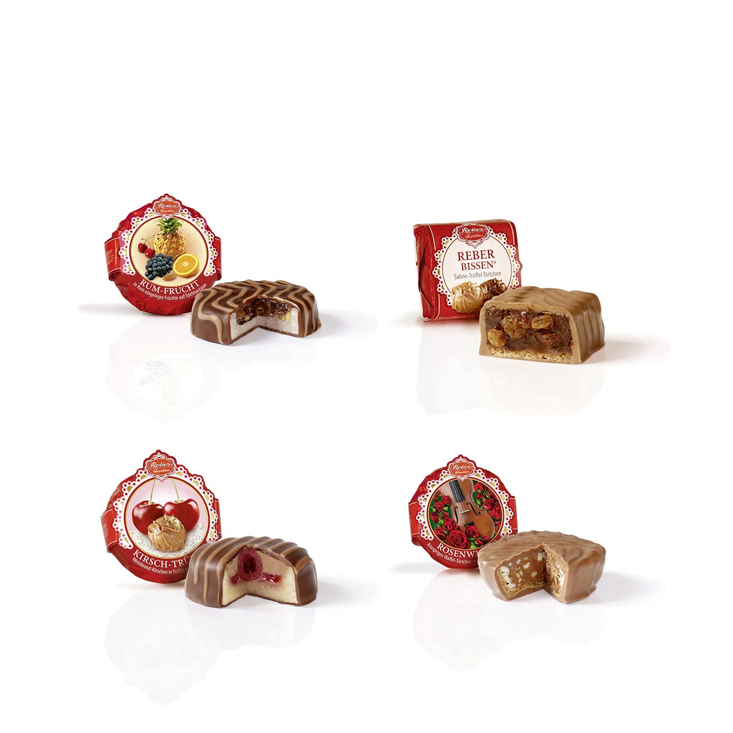Reber Spezialitäten-Kassette Pralinen 11er 380g Weihnachten
