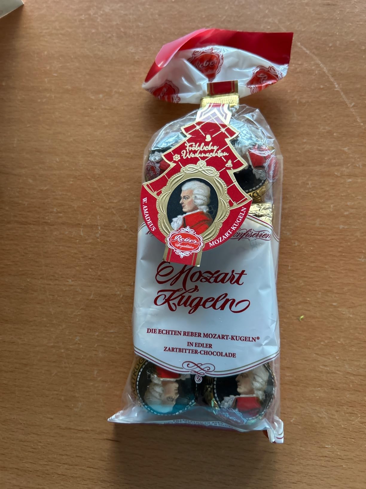 Reber Echte Mozart-Kugeln Weihnachten Tüte 3x160g Pralinen