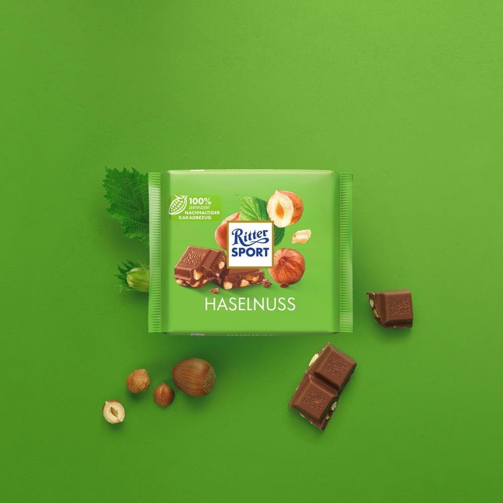 Ritter Sport Nuss-Klasse Haselnuss Tafel Vollmilch 12x100g