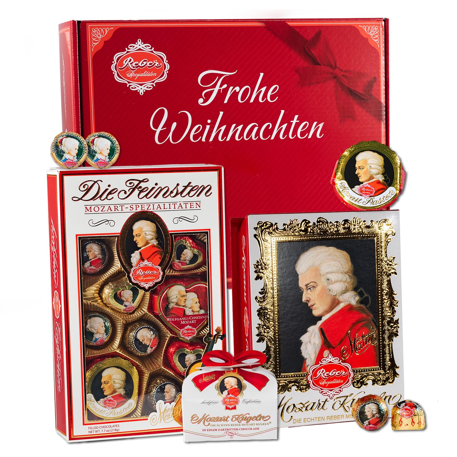 Reber Geschenkbox klein Marzipan Mozart-Mix 20 Stück