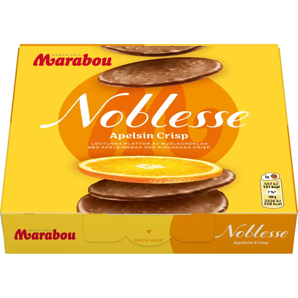 Marabou Noblesse Orange Schokolade 12 x 150 g Vollmilch