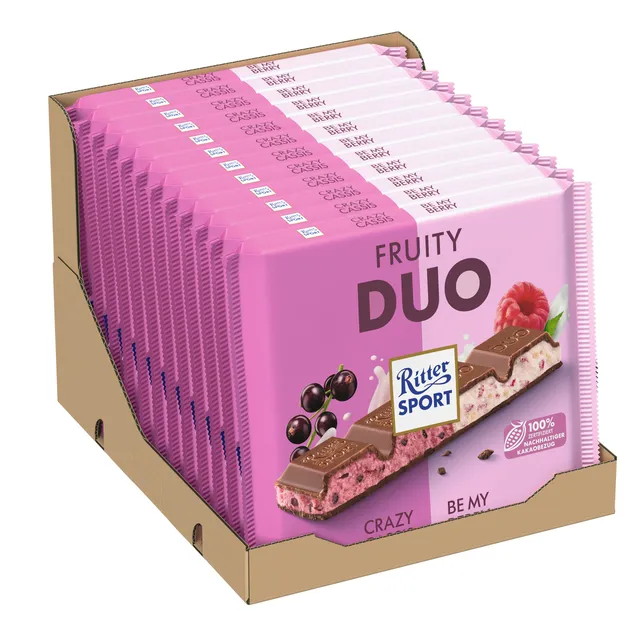 Ritter Sport Großtafel Fruity Duo Tafel Vollmilch 12x218g