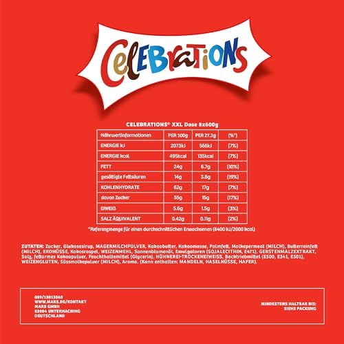 Celebrations Chocolate Bulk Box Schokoriegel 600g Minis Mix