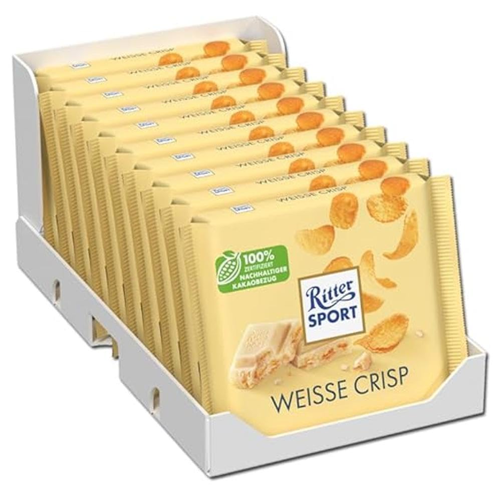 Ritter Sport Weisse Crisp Weiße Schokolade 10 x 100 g