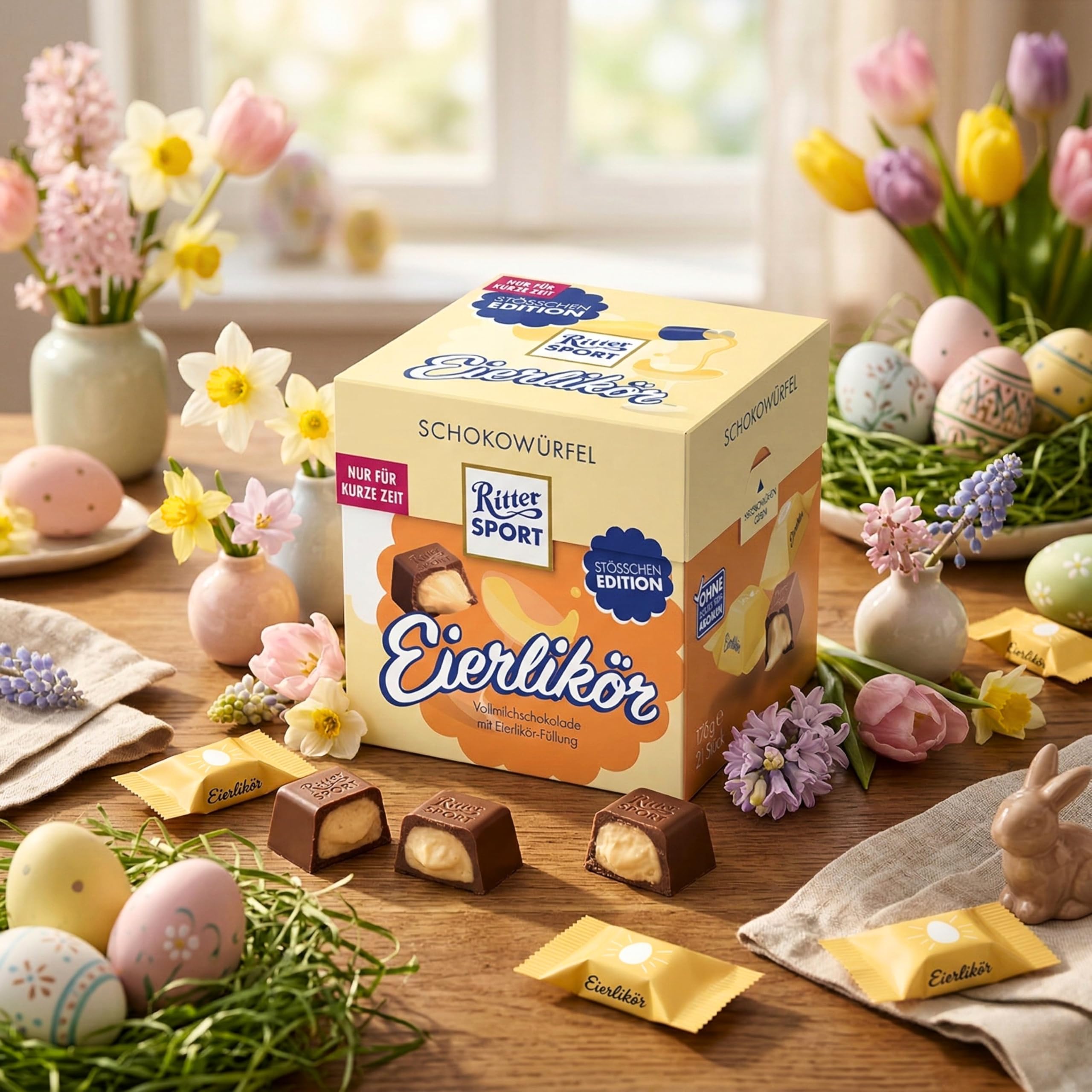 Ritter Sport Winter Eierlikör Schokowürfel 176g Box