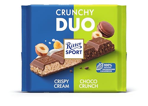 Ritter Sport Großtafel Crunchy Duo Schokolade Haselnuss 12x218g