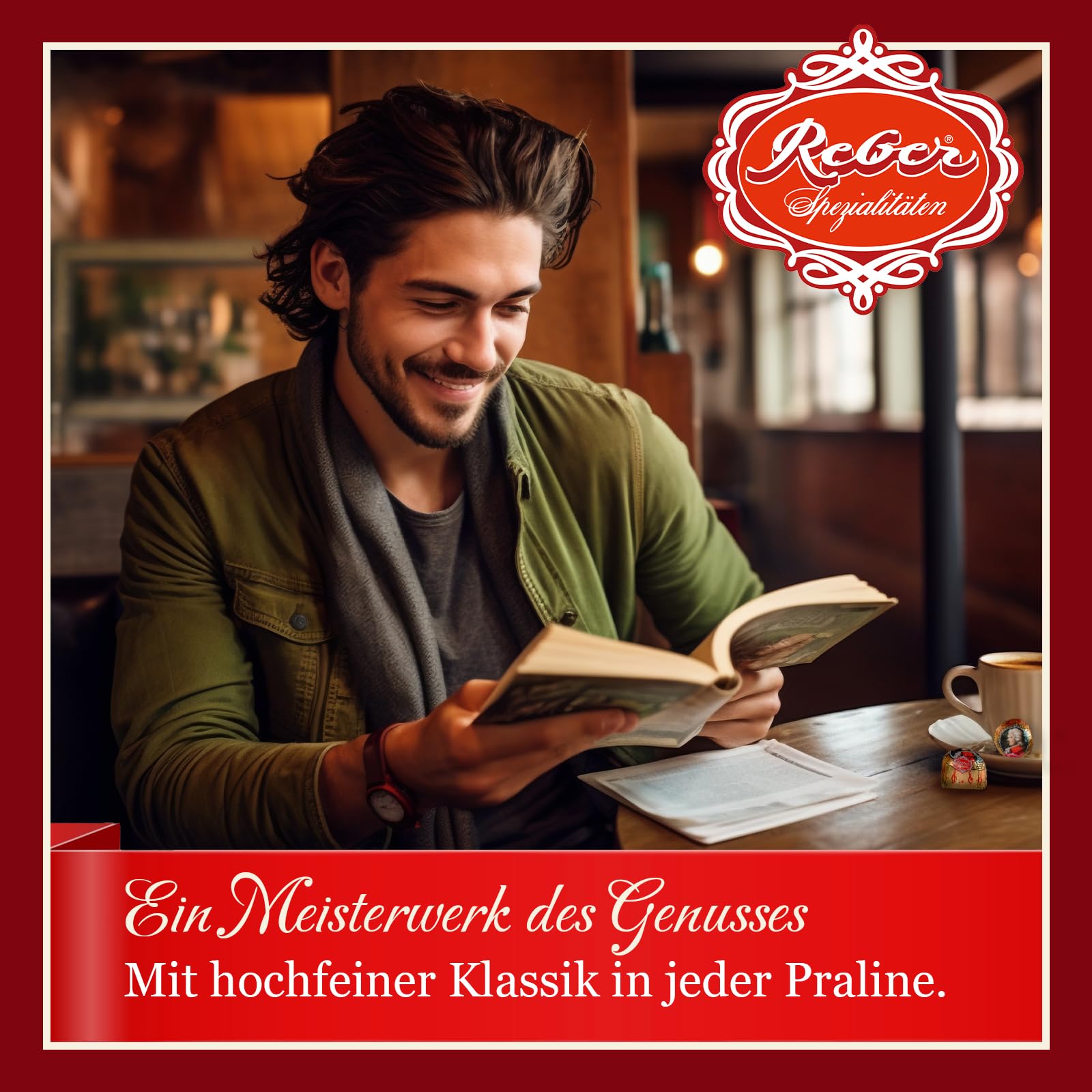Reber Klassik klein Osterschokolade Set 16 Pralinen 2 Tafeln