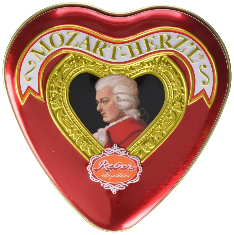 Reber Mozart Herz'l Pralinen Zartbitter 3x60g Dose