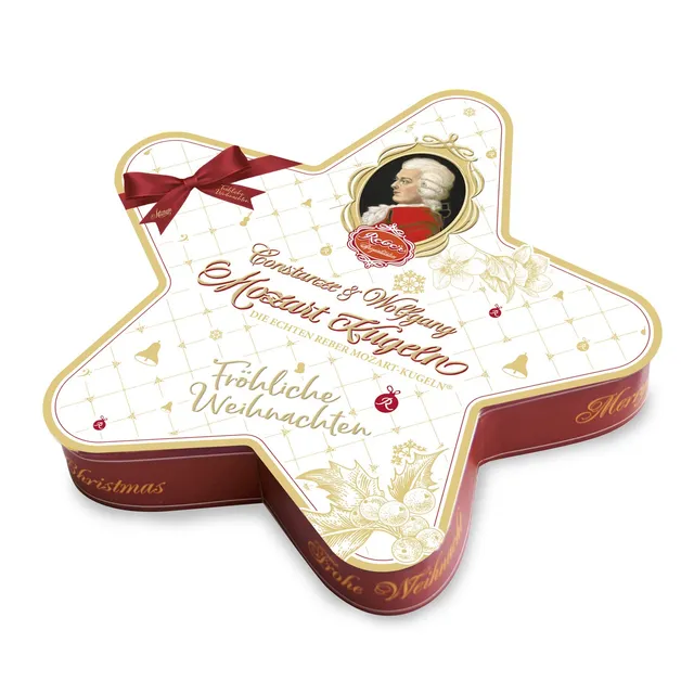 Reber Weihnachtsstern Pralinenmischung 12er 240g Kugeln