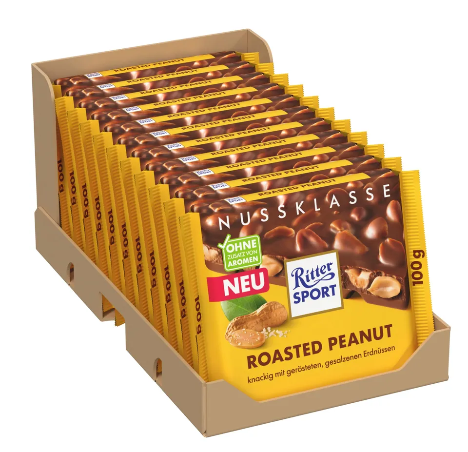 Ritter Sport Nuss-Klasse Roasted Peanut Tafel 11x100g Vollmilch