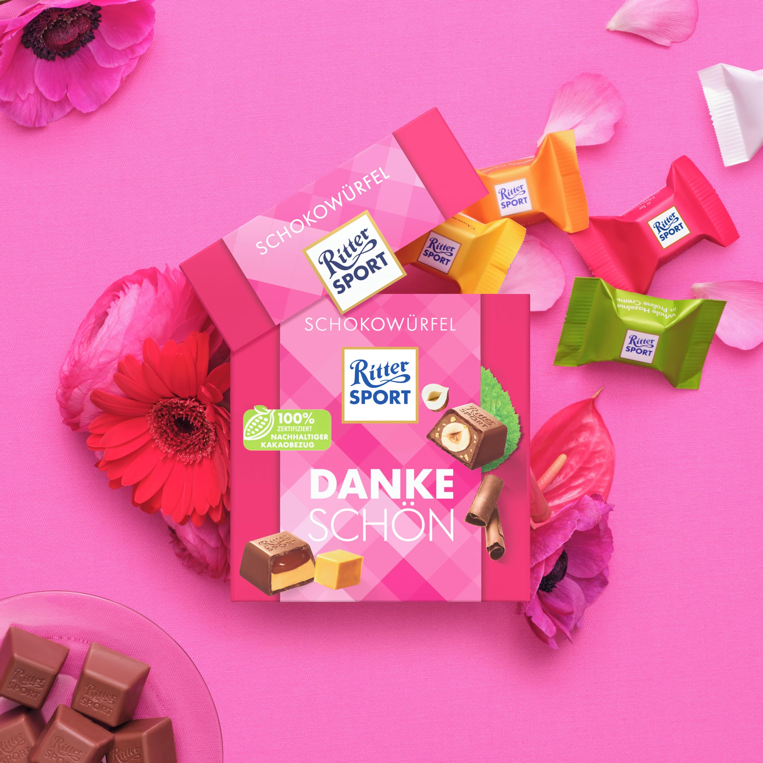 Ritter Sport Bunte Vielfalt Schokowürfel Dankeschön 8 x 176 g