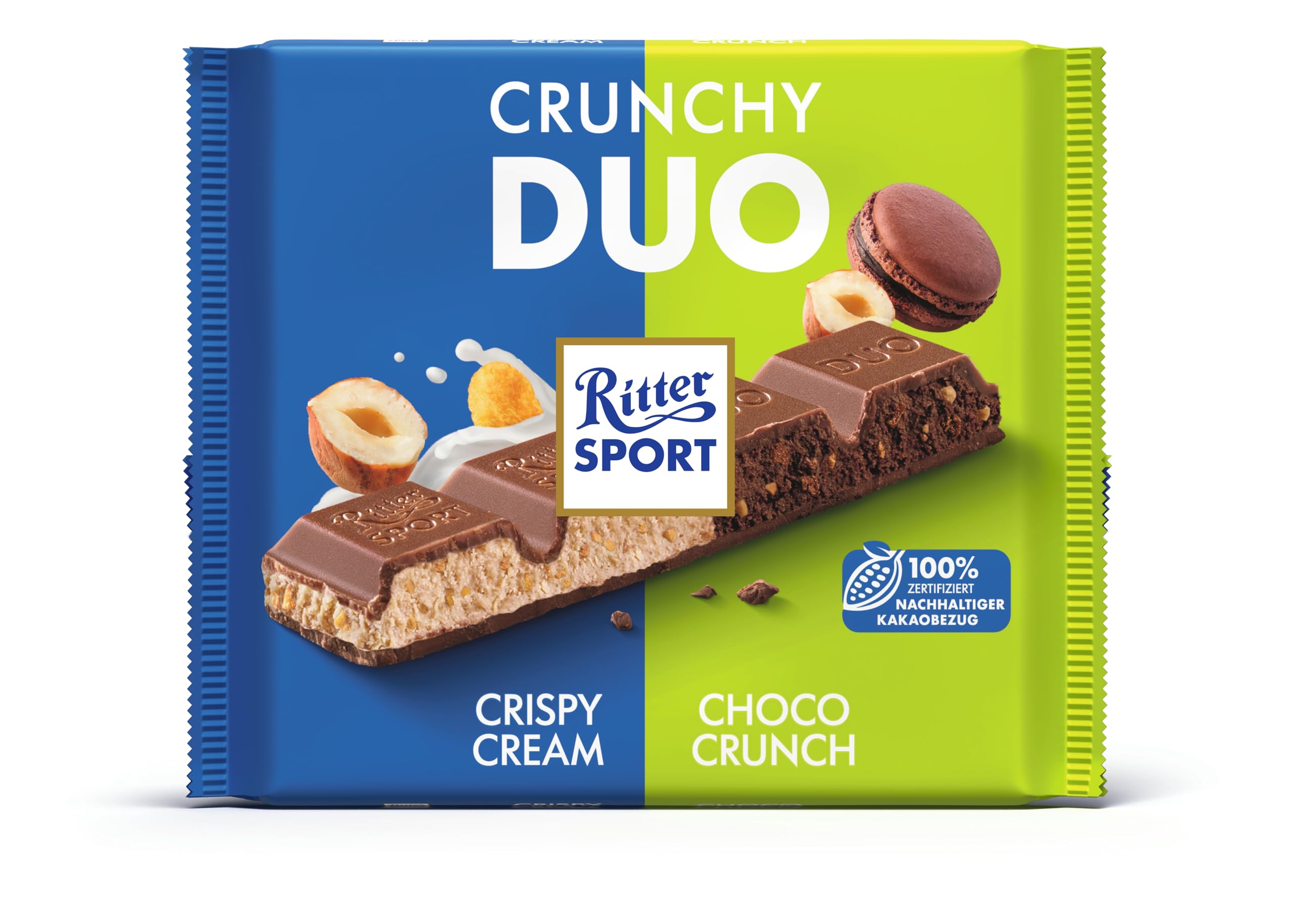 Ritter Sport Großtafel Crunchy Duo Schokolade Haselnuss 12x218g