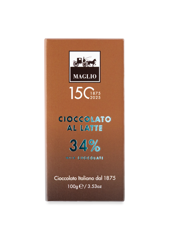 Maglio Tavolette Blend Milk 34% Vollmilchschokolade Vanille