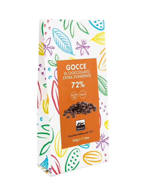 Maglio Tazza Gocce Extra Fondente 72% Trinkschokolade 200g