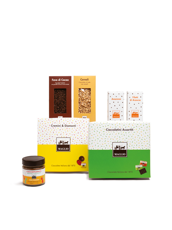 Maglio Christmas Geschenkbox 800g Pralinen Tafeln Creme Set