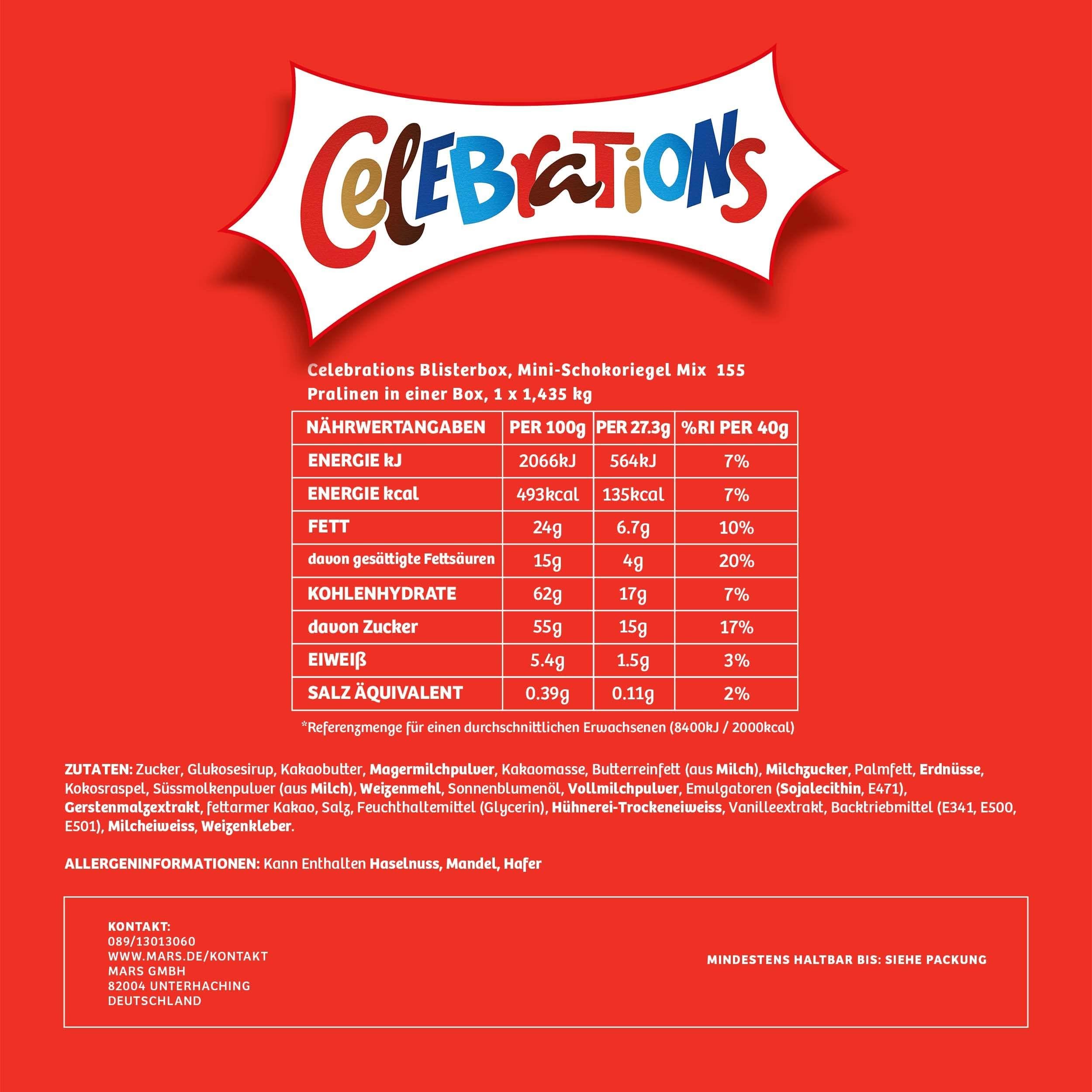 Celebrations Chocolate Gift Box Schokoriegel 1,43 kg Mix