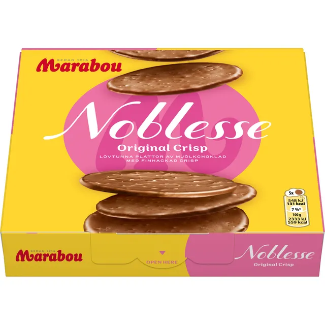 Marabou Noblesse Original Vollmilchschokolade 12x150g Knusper