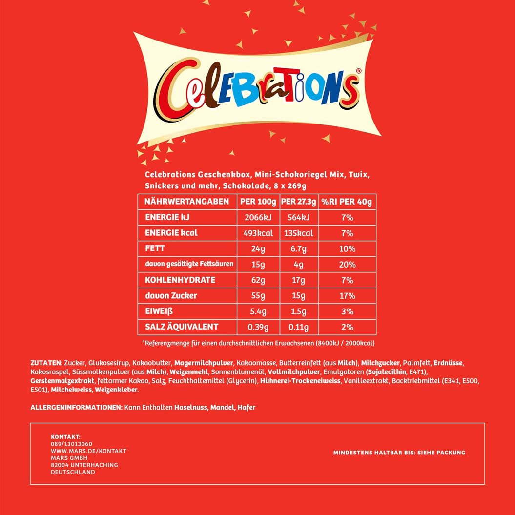 Celebrations Chocolate Gift Box Pralinenmischung 8x269g