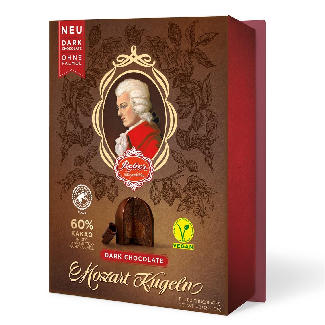 Reber Mozart-Kugeln Barock Zartbitter 15 Stück 300 g