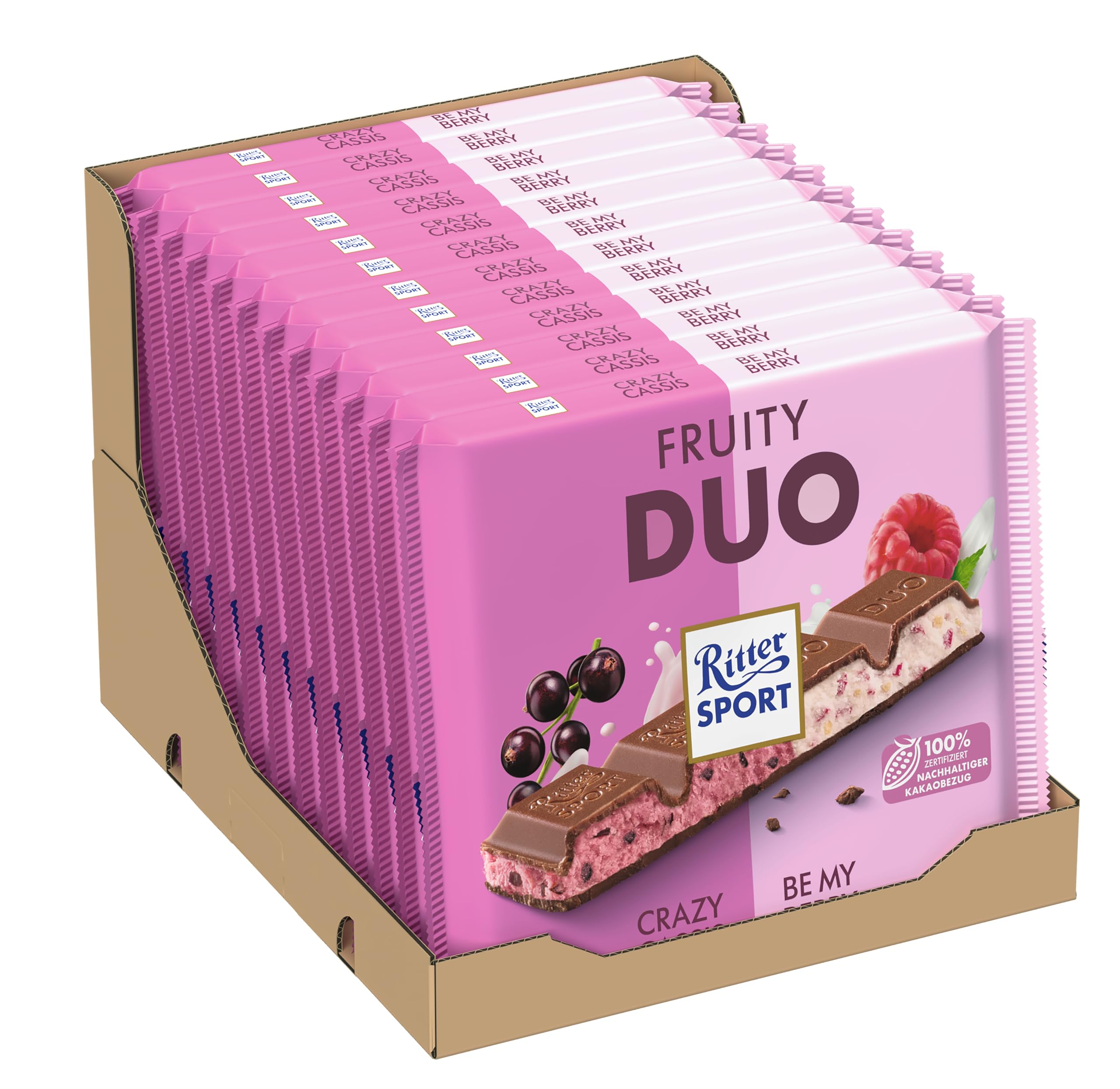 Ritter Sport Großtafel Fruity Duo Tafel Vollmilch 12x218g