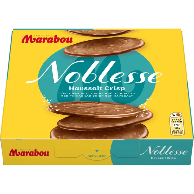 Marabou Chokladaskar Noblesse Sea Salt 12x150g Knusper