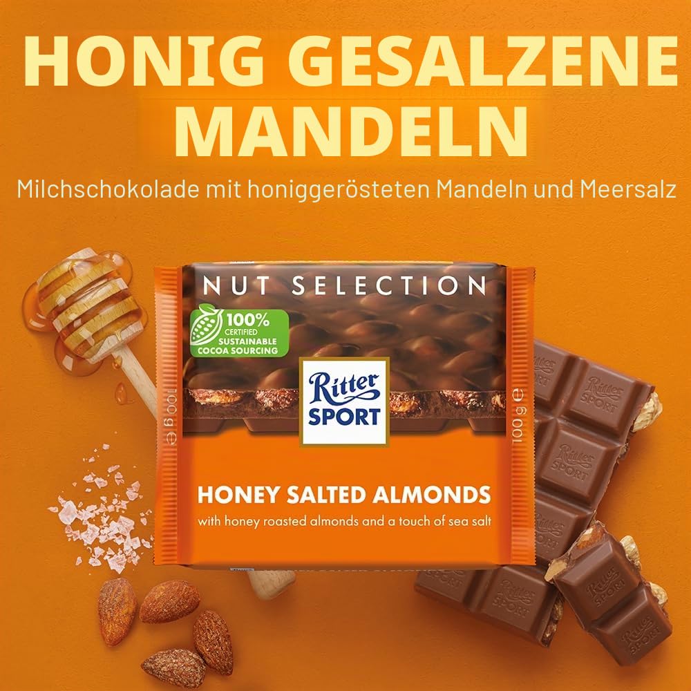 Ritter Sport Nuss-Klasse Honig-Salz-Mandel 11x100g Vollmilch