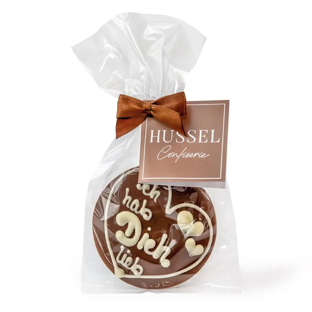 HUSSEL Schokolade Vollmilch Hab dich lieb Tafel 35 g Geschenk