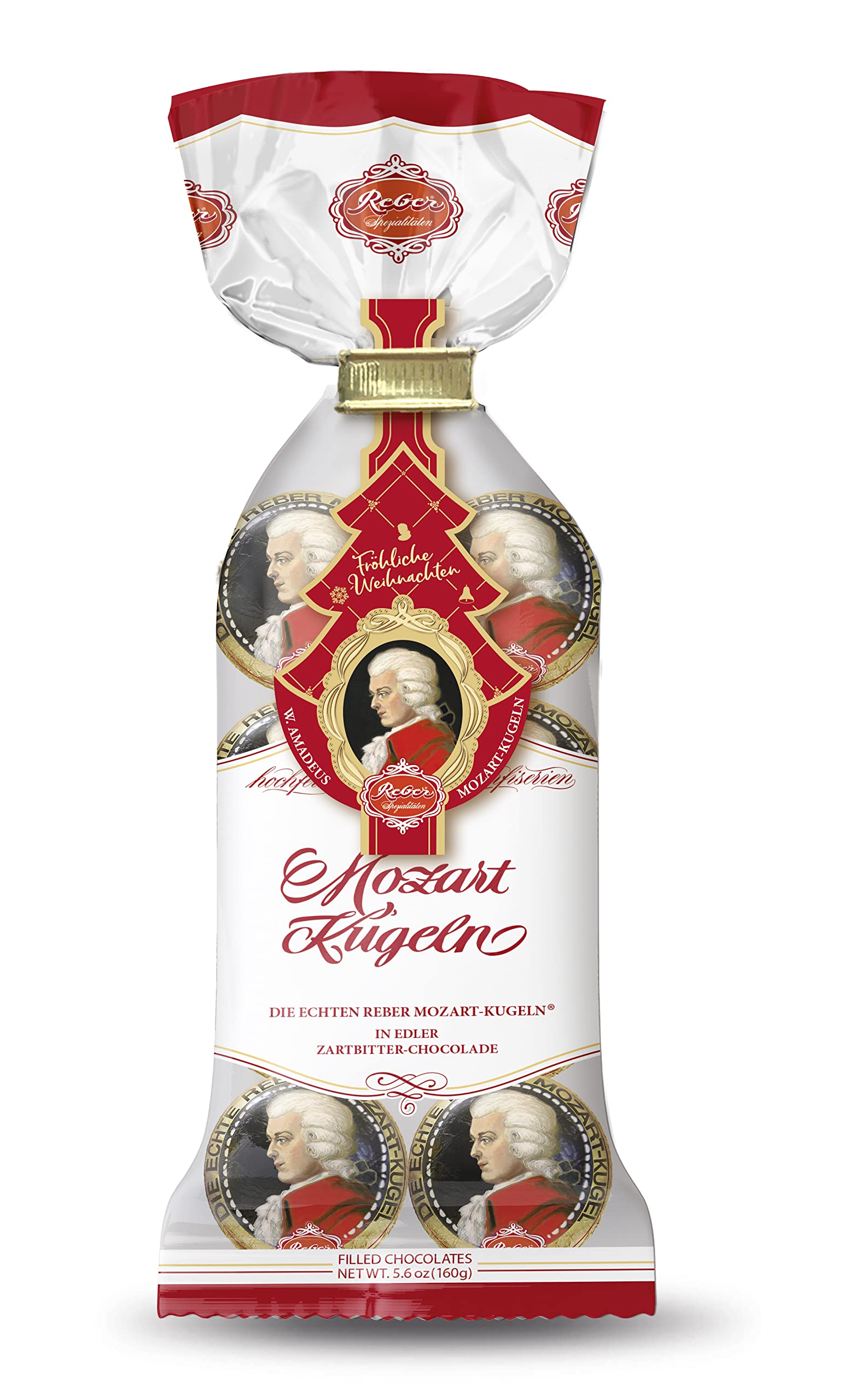 Reber Echte Mozart-Kugeln Weihnachten Tüte 3x160g Pralinen