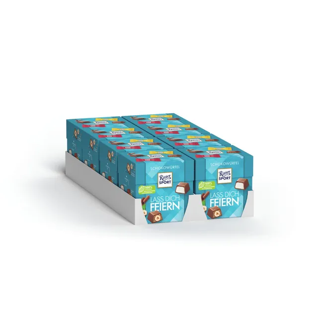 Ritter Sport Bunte Vielfalt Lass dich feiern Schokowürfel 8x176g Mix