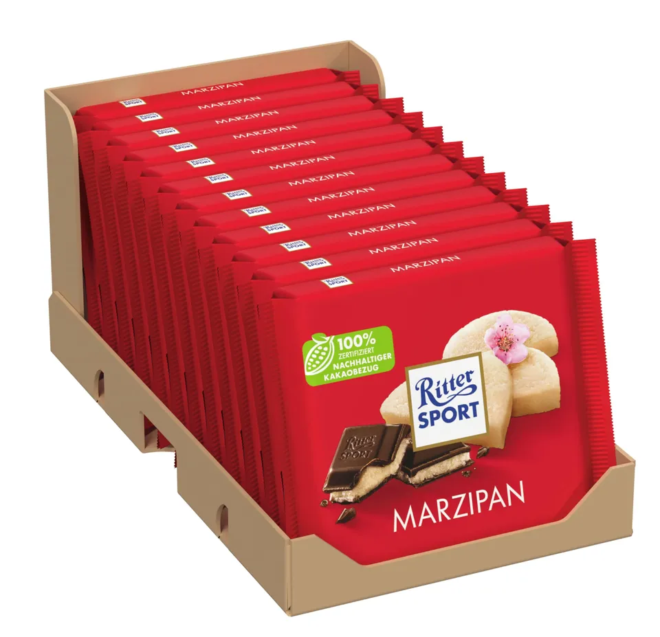 Ritter Sport Bunte Vielfalt Marzipan Schokolade 12x100g