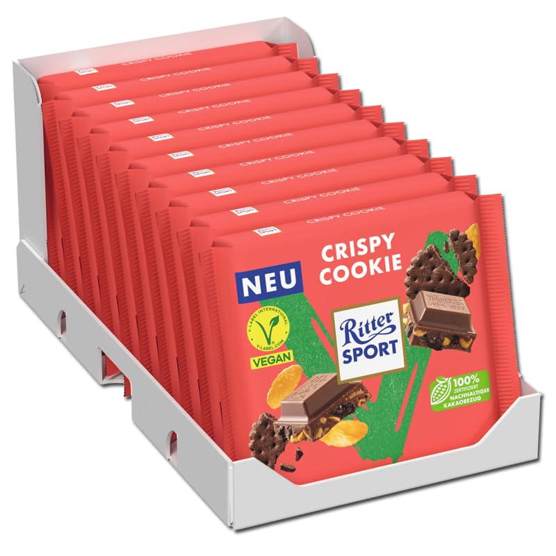 Ritter Sport Vegan Crispy Cookie Schokolade 10x100g vegan