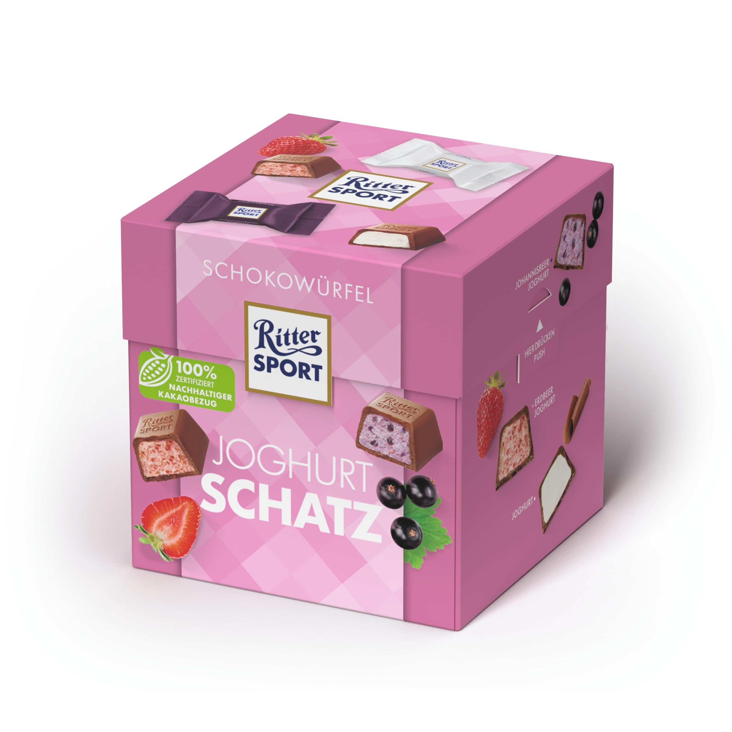 Ritter Sport Bunte Vielfalt Joghurtschatz Würfel 8x176g