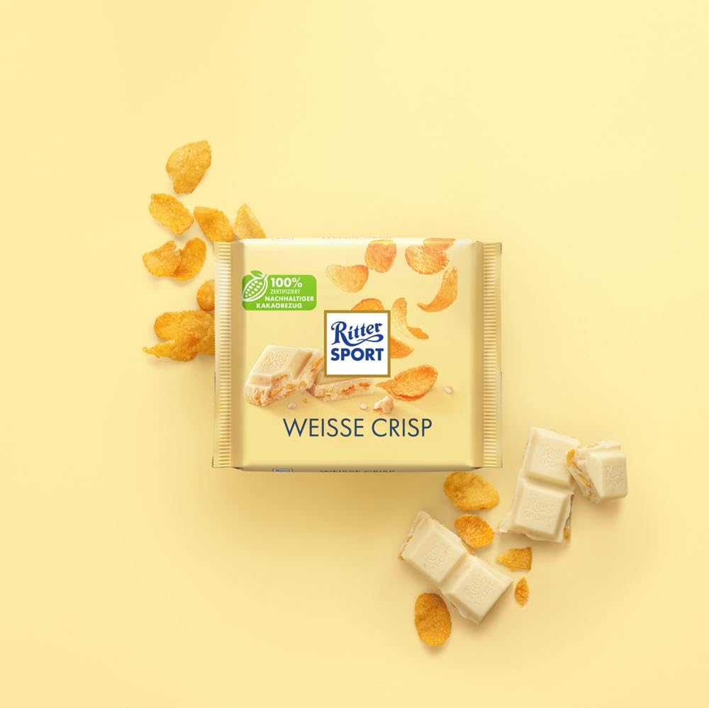 Ritter Sport Weisse Crisp Weiße Schokolade 10 x 100 g