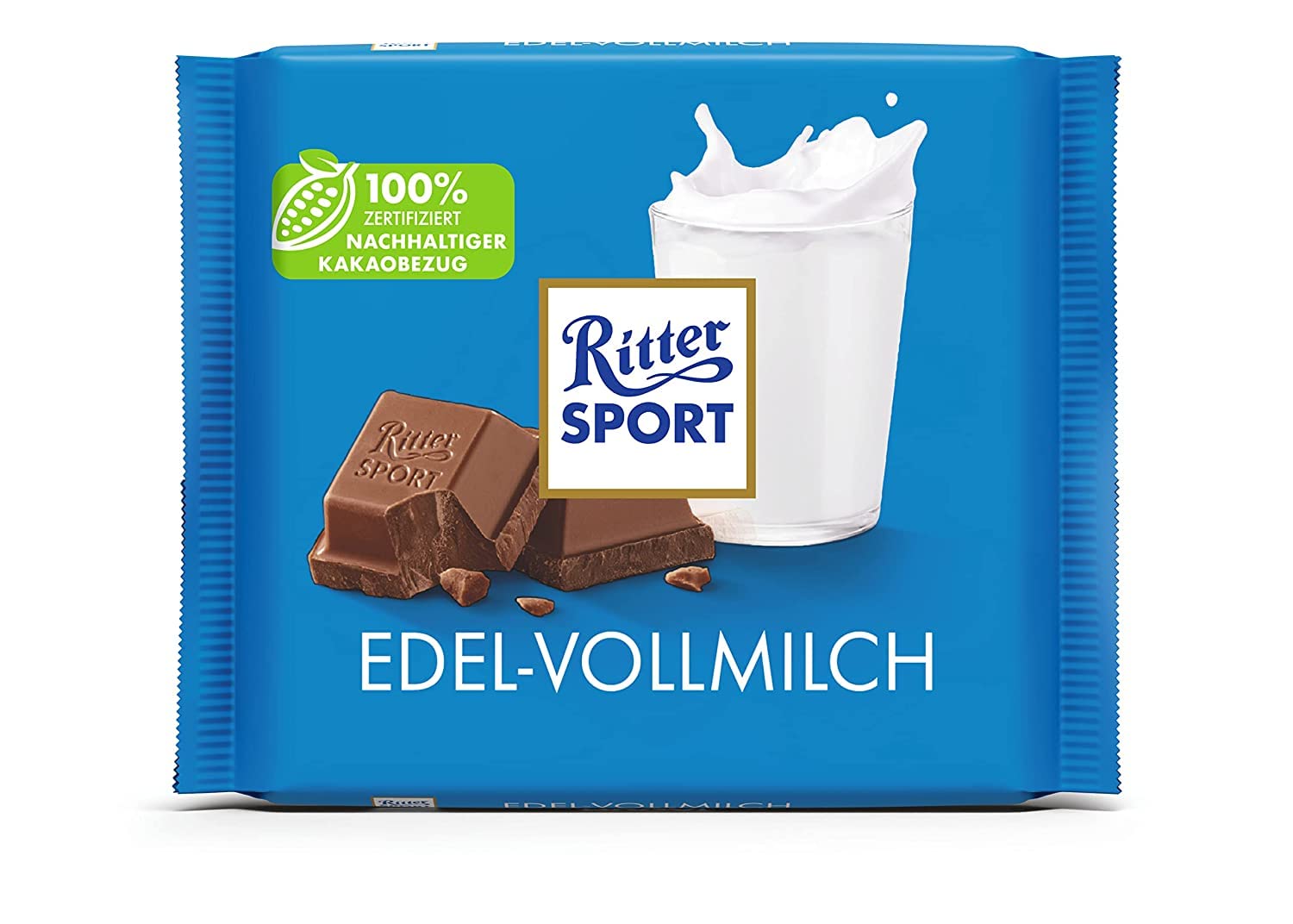 Ritter Sport Edel-Vollmilch Vollmilchschokolade 100g Kakao 35%