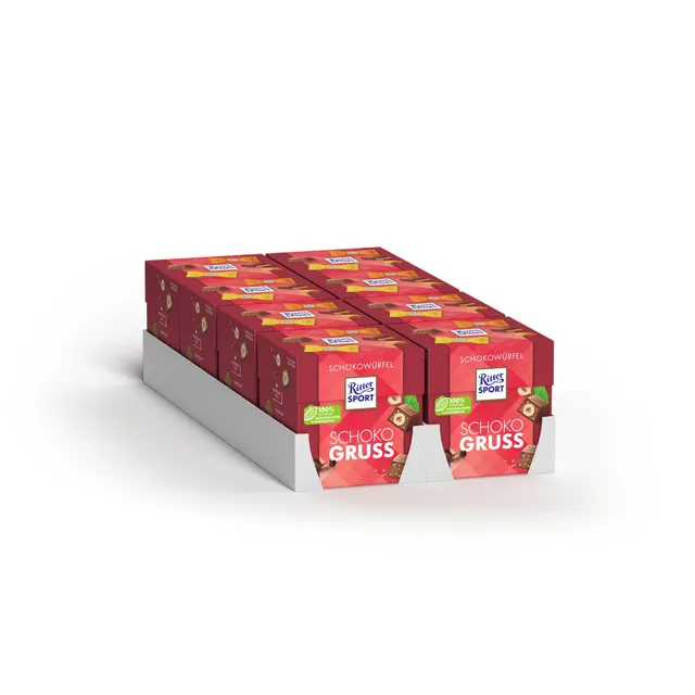 Ritter Sport Schokowürfel Schokogruss Geschenkbox 8 x 176g Mix
