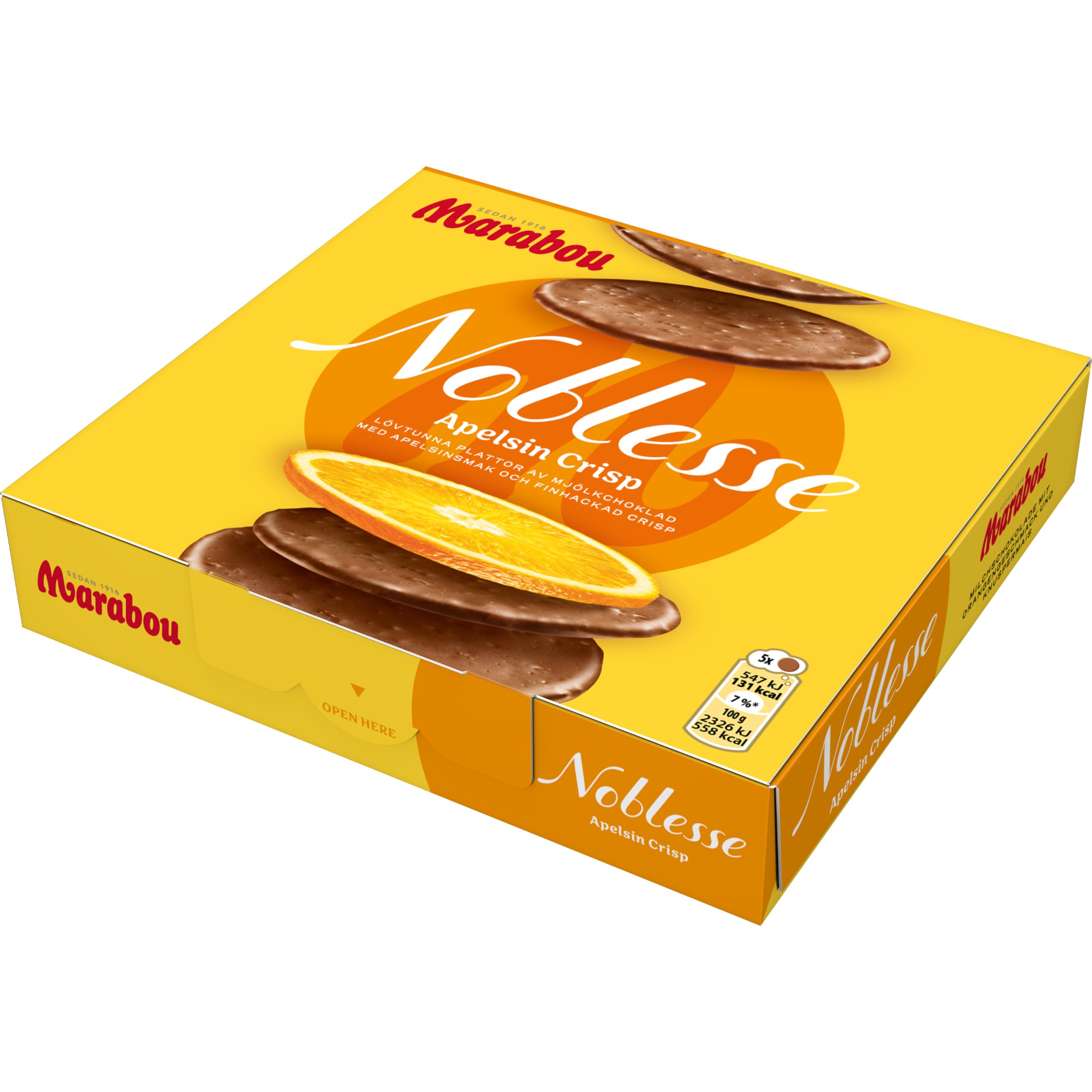 Marabou Noblesse Orange Schokolade 12 x 150 g Vollmilch