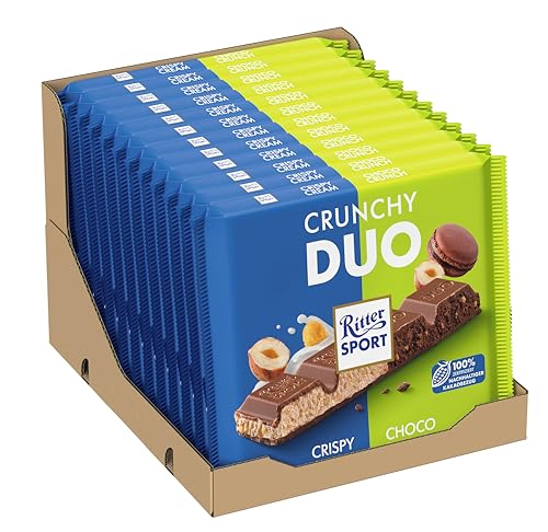 Ritter Sport Großtafel Crunchy Duo Schokolade Haselnuss 12x218g