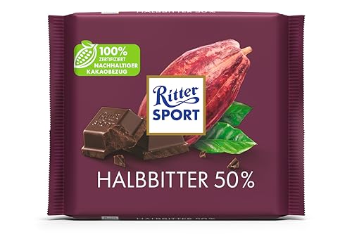 Ritter Sport Kakao-Klasse Halbbitter Schokolade 12x100g 50%