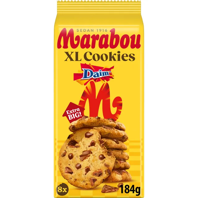Marabou Daim XL Cookies Keks 10x184g Karamell Vorratspack