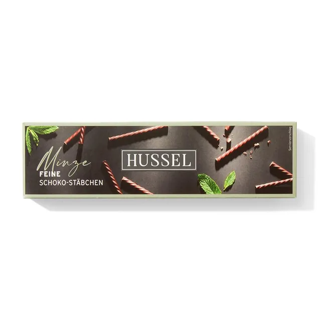 HUSSEL Schoko-Stäbchen Minze Zartbitter 50% 75g