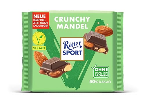 Ritter Sport Vegan Crunchy Mandel Tafel 10x100g Pflanzlich
