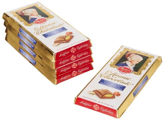 Reber Constanze Mozart-Chocolade Tafel 5x100g Marzipan