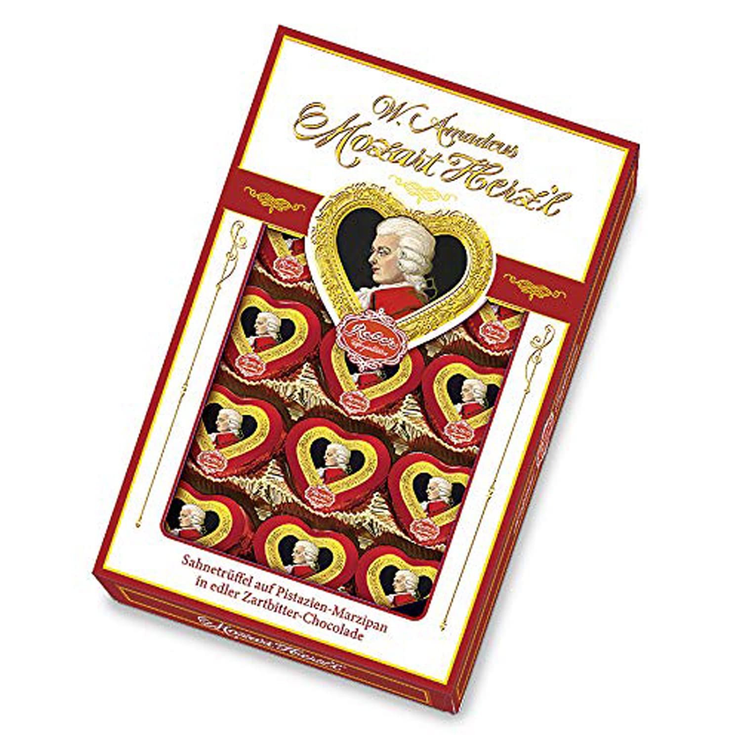 Reber Mozart Herz'l Pralinen Zartbitter Pistazie 110 g
