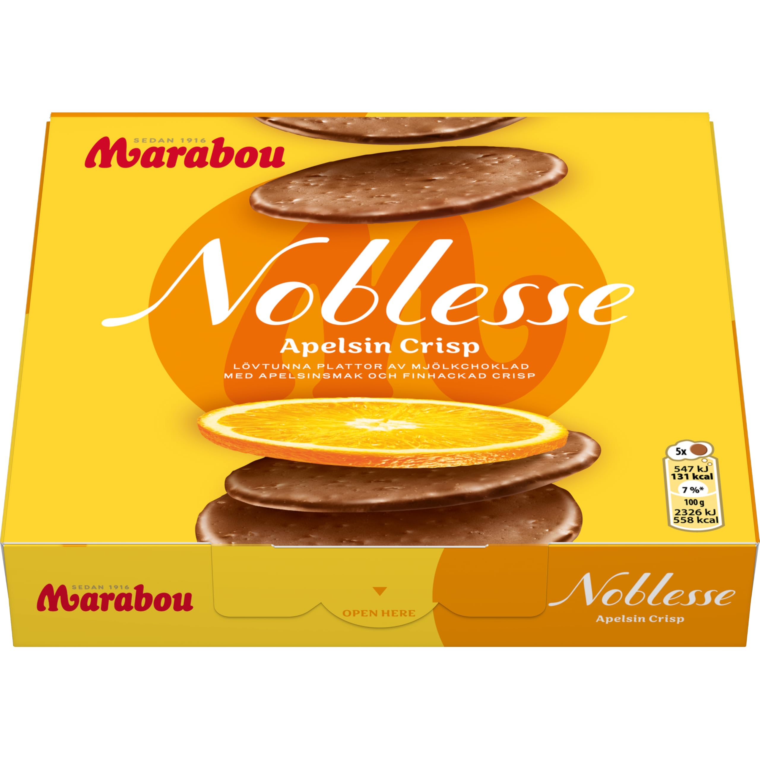 Marabou Noblesse Orange Schokolade 12 x 150 g Vollmilch