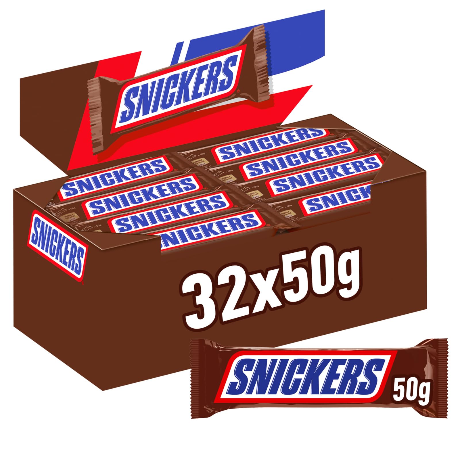 Snickers Original Schokoriegel Karamell 32x50g Vorratspack