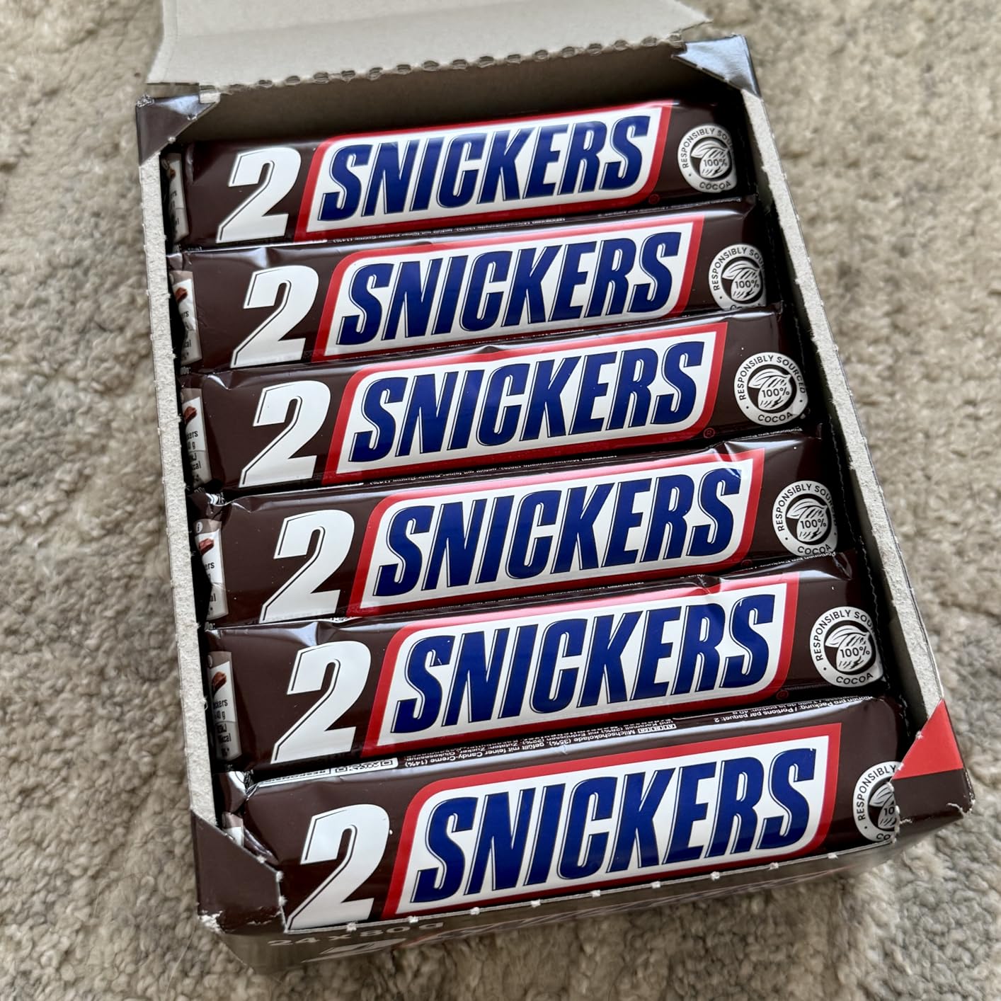 Snickers Original Schokoriegel Doppelpack 24 x 2 x 40g Erdnuss