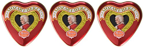 Reber Mozart Herz'l Pralinen Zartbitter 3x60g Dose