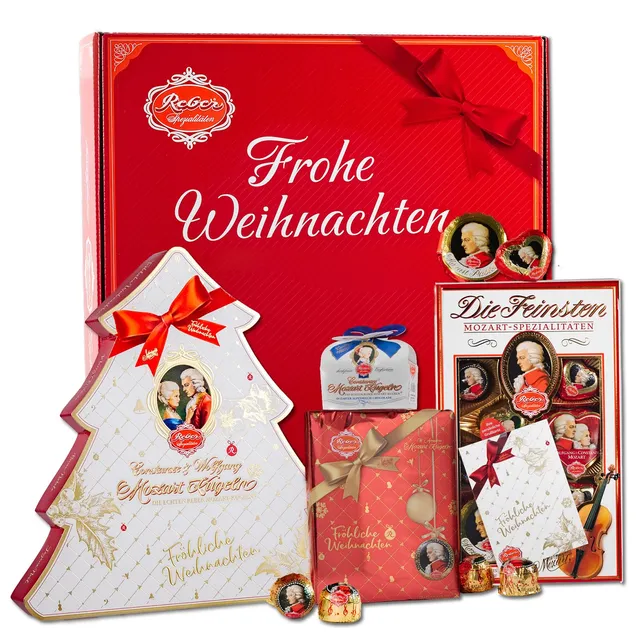 Reber Geschenkbox groß Marzipan Mozart-Mix 32 Stück