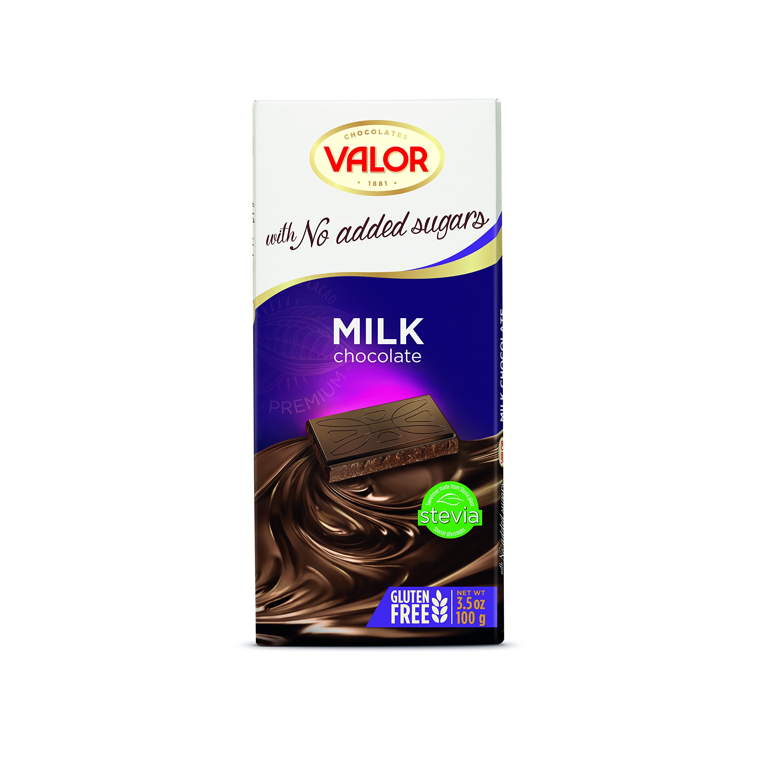 Valor 0% Milchschokolade 100g ohne Zucker Stevia