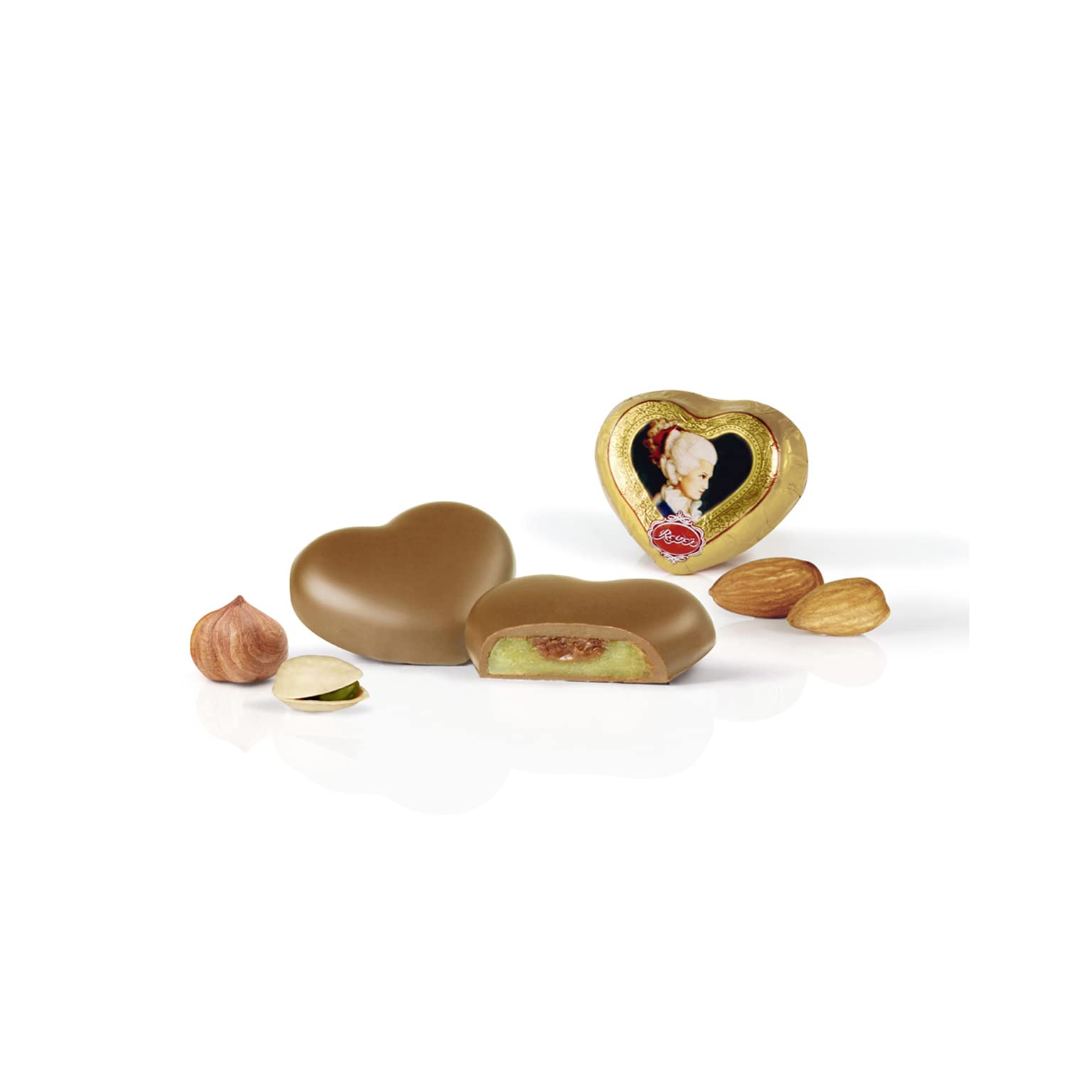 Reber Constanze Mozart Herz’l Pralinen Alpenmilch 3x8er Pistazie